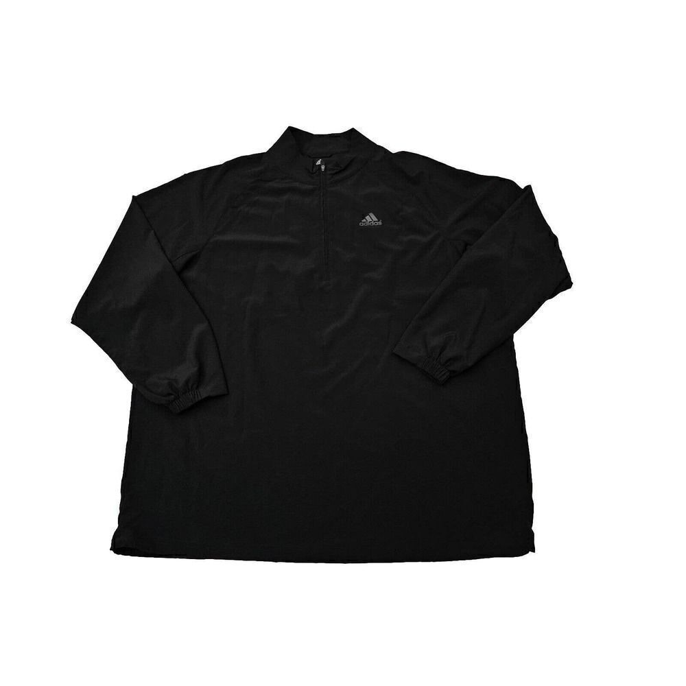 Adidas Climalite 1/4 Zip Golf Shirt Mens XL Black Long Sleeve Pullover Vented